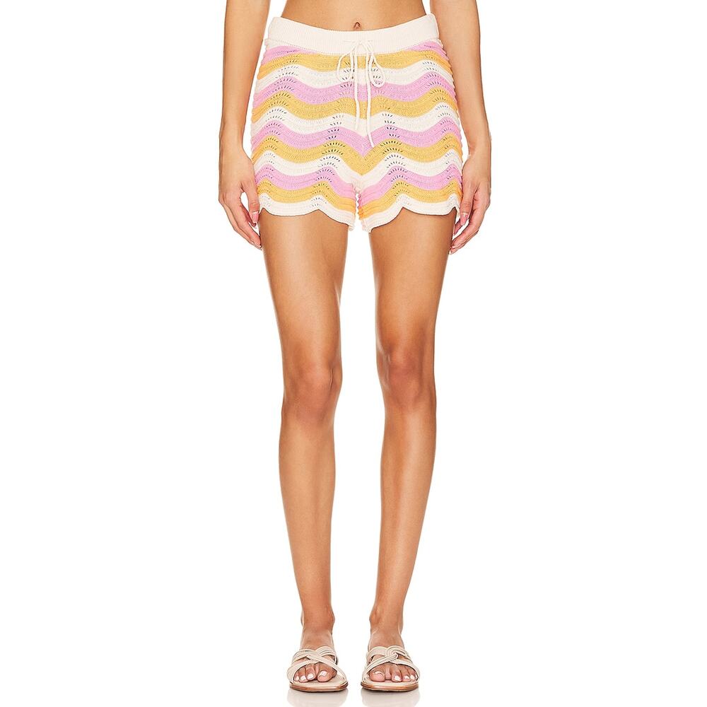 L*Space Striped Multicolor Make Waves Shorts Size XS